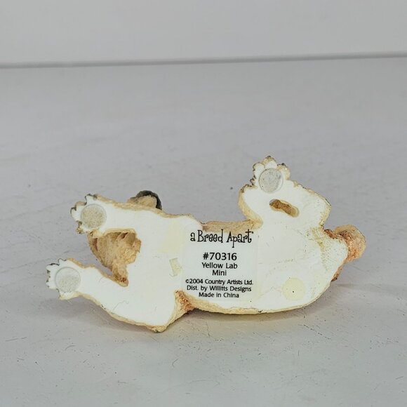 A Breed Apart Yellow Lab Mini Figurine #70316 2004 Country Artists Ltd. - Picture 7 of 8